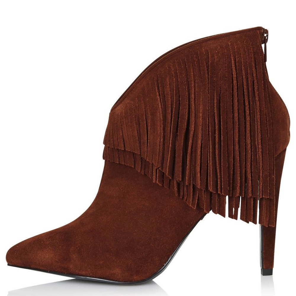 TOPSHOP ‘Huskie' Fringe Boot
